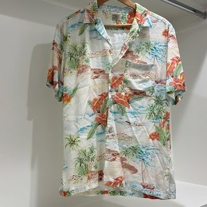 Faherty short-sleeved collared shirt